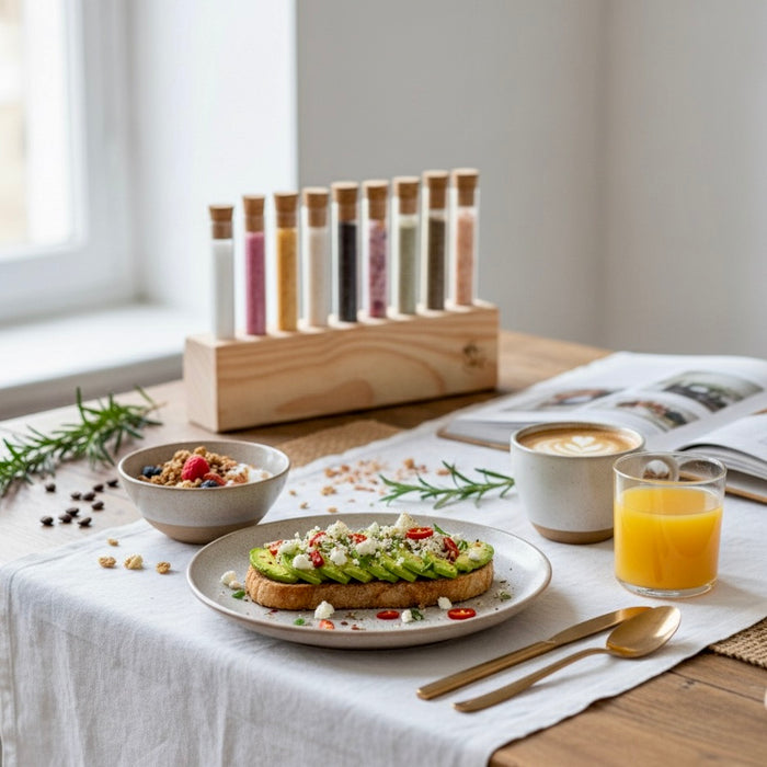 9er Echtholz GEWÜRZSTÄNDER für 9 Röhrchen