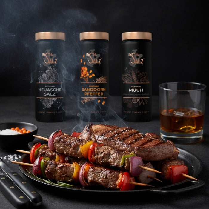 Insel-Salz Barbecue Grill Set Vorteilsglas 